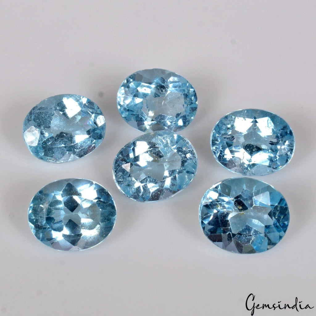 26.40 Ct.Ravishing Color Baby Blue Topaz Brazil Oval Cut 11x9mm.Full Fire&Clean