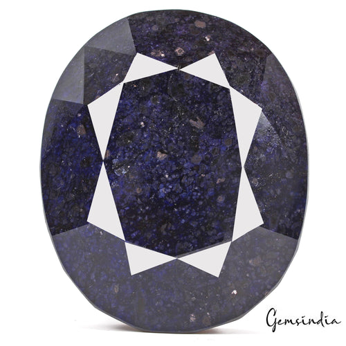 African Blue Sapphire Loose Gemstone, Oval Cut, Color Enhanced — 64 x 50 x 34mm, 3050 Ct, Madagascar