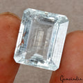 22.90 Cts Blue Santa Maria Aquamarine Emerald Cut Gem From Brazil, Natural Color