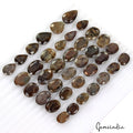 480 Ct Natural Black Brown Untreated Sapphire Mix Faceted Loose Gems Lot 37 Pcs