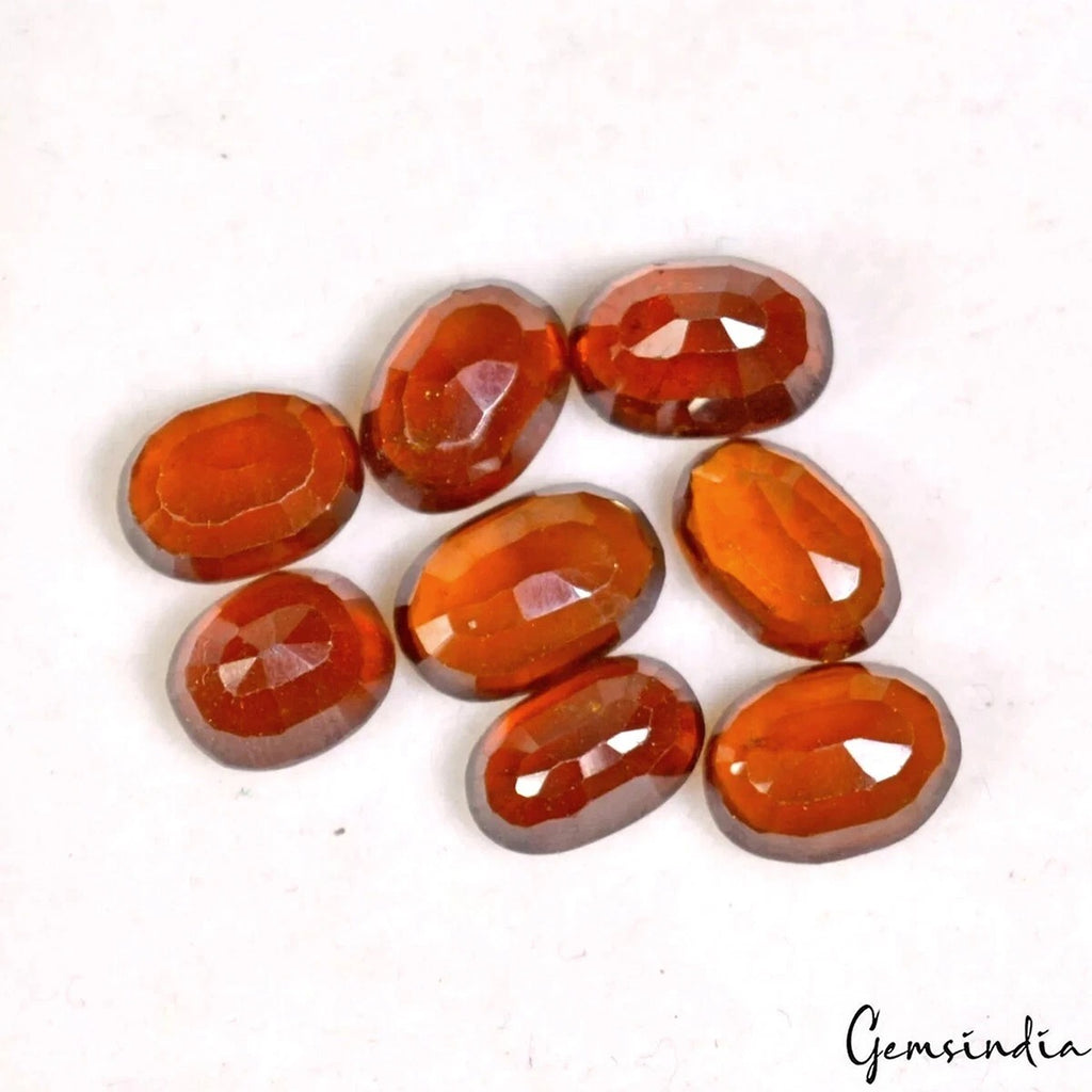 Hessonite Garnet Lot, Loose Gemstone, Untreated, Brown — 8 Pieces, 08mm to 10mm, 22.70 Ct, Sri Lanka
