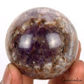 Natural Amethyst Sphere w Stand–Natural Healing Crystal Ball for Energy 50mm
