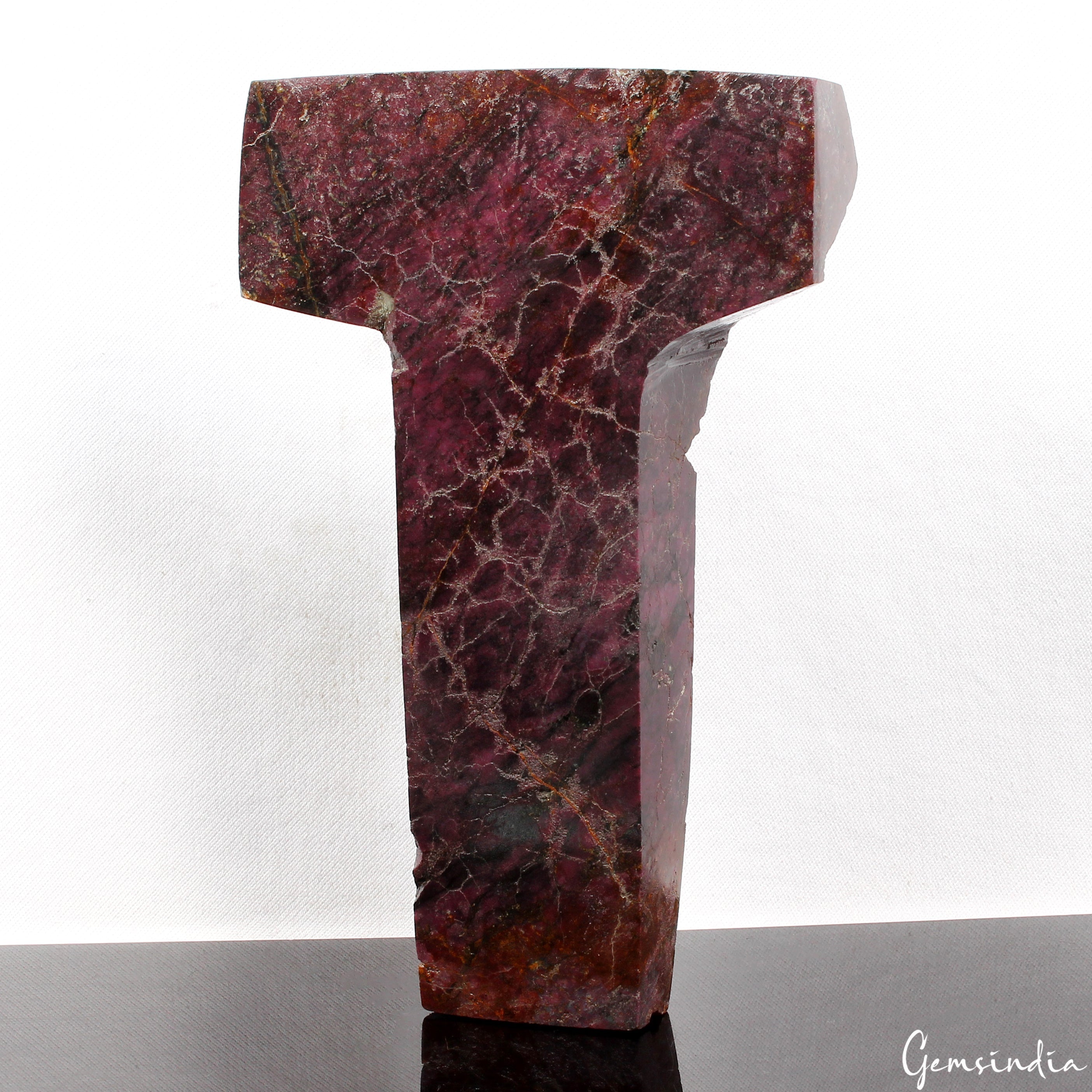 1600 Gram Natural Untreated Red Ruby 'T' Shape Huge Size Earth mined Fancy Gem