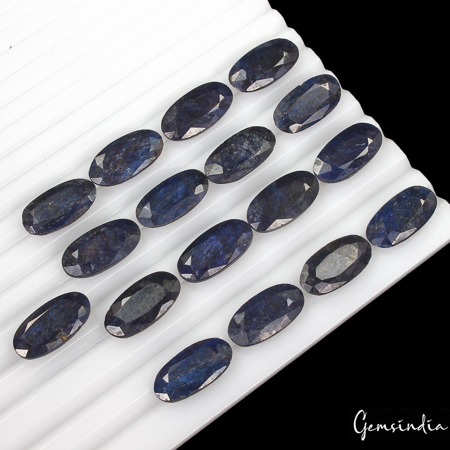 Certified 184.80 Cts/17 Pcs Natural Blue Sapphire Oval Calibrated 19mmx10mm Gems