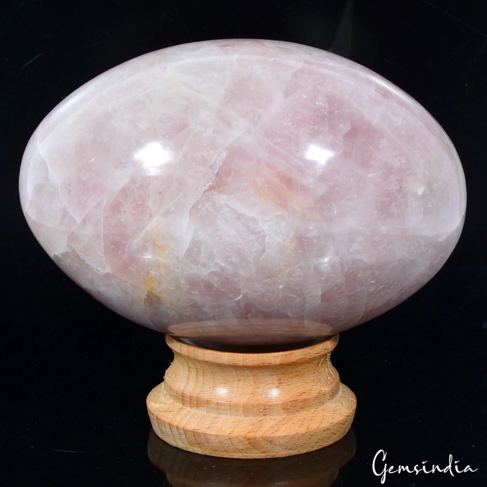 Rose Quartz Sphere, Pink — 4 X 2.7 Inch, 0.74 Kg (3700 Ct), Madagascar
