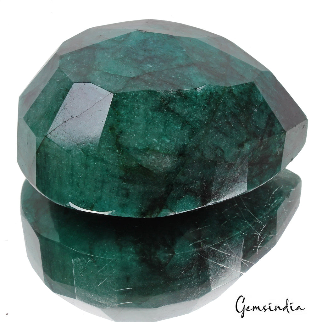 1940 Ct Natural Brazilian Blue Green Emerald Pear Faceted Earth Mined Loose Gems