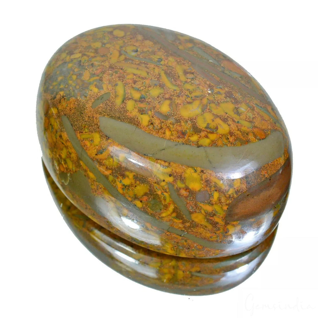 900 Cts Natural Untreated Bi Color Fruit Jasper Oval Cab Loose Gems For Jewelry