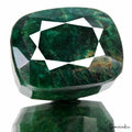940Ct Natural Green Brazilian Emerald Cushion Faceted Earth Mined Loose Gemstone