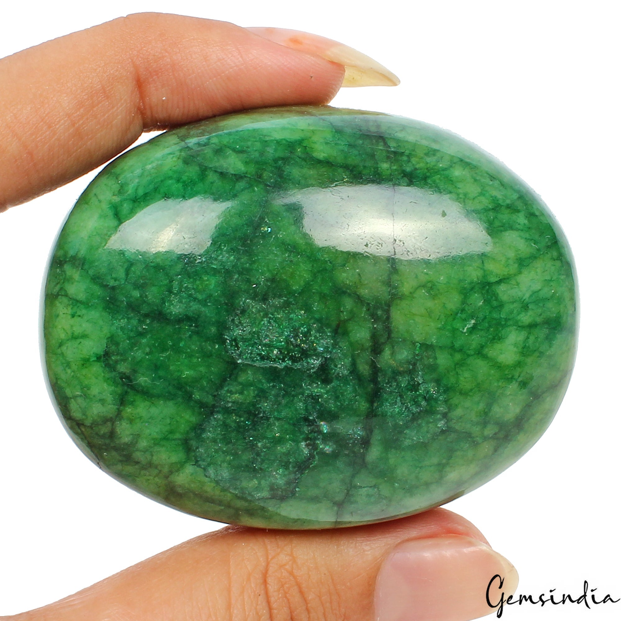 Certified 630 Ct Natural Green Brazilian Emerald Oval Cab Earth Mined Loose Gems
