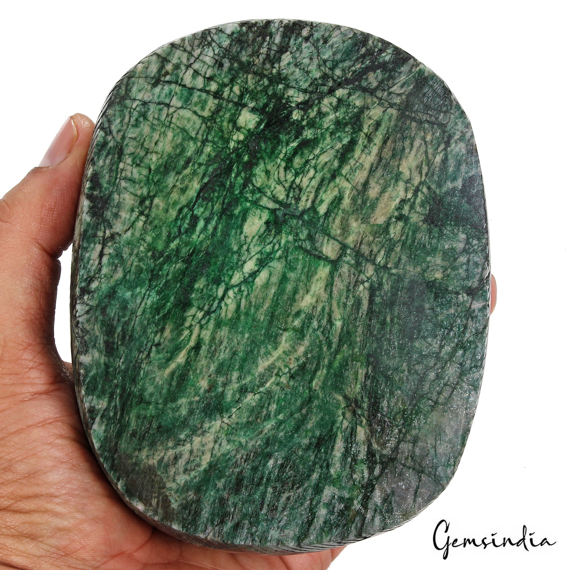 7200 Ct Natural Green Brazilian Emerald Oval Carving Museum Size Loose Gemstone