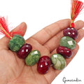 Ruby Beaded Strand, Red — 8 Pieces, 25mm to 29mm, 1040 Ct, Brazil