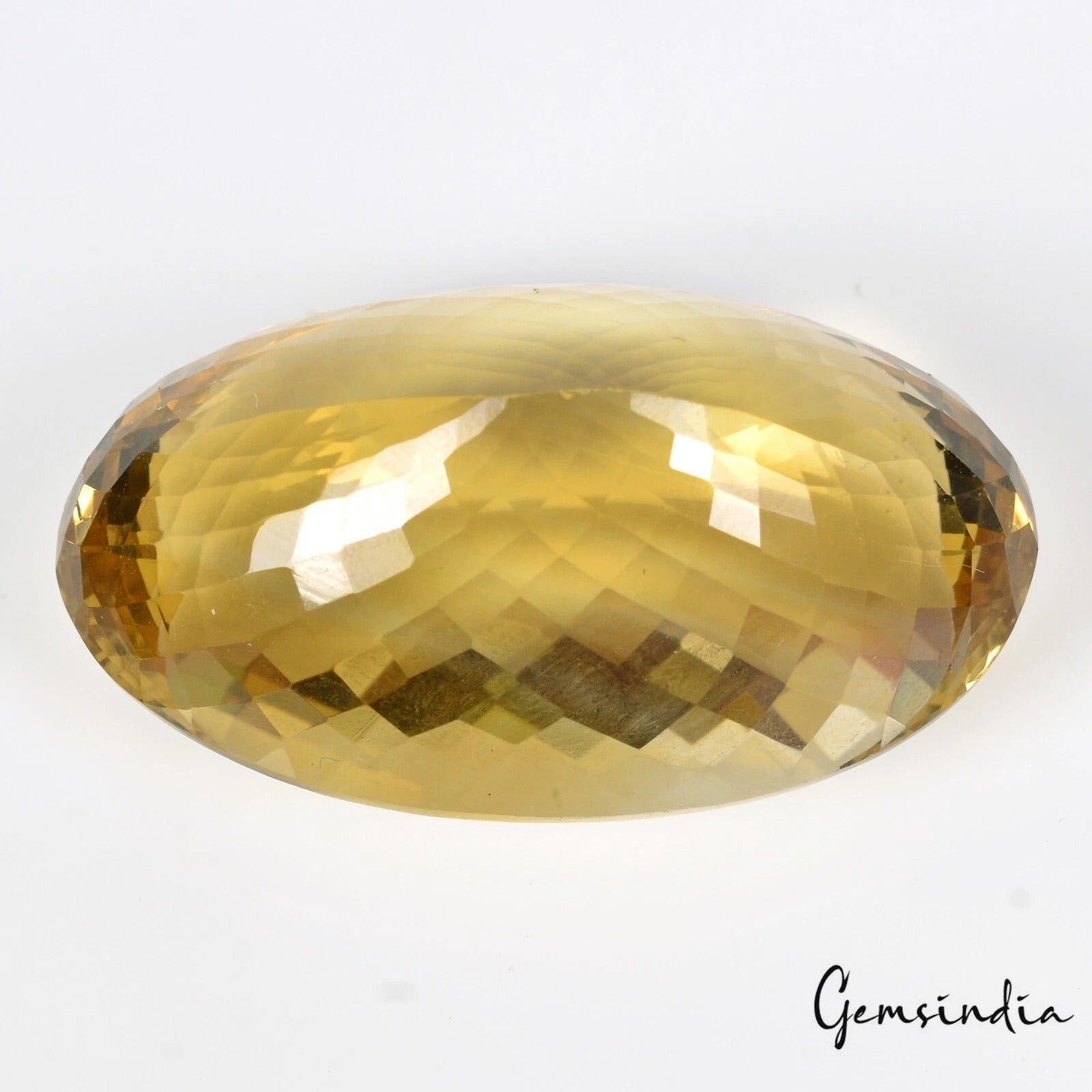 Certified 70.50 Cts Natural Brazilian Yellow Citrine Oval Precious Gem For Ring