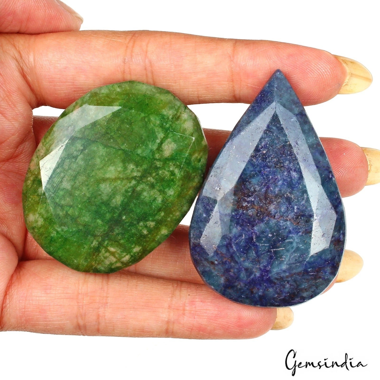 Natural Blue Sapphire & Green Emerald Mix Cut Earth Mined 460 Cts Loose Gems Lot