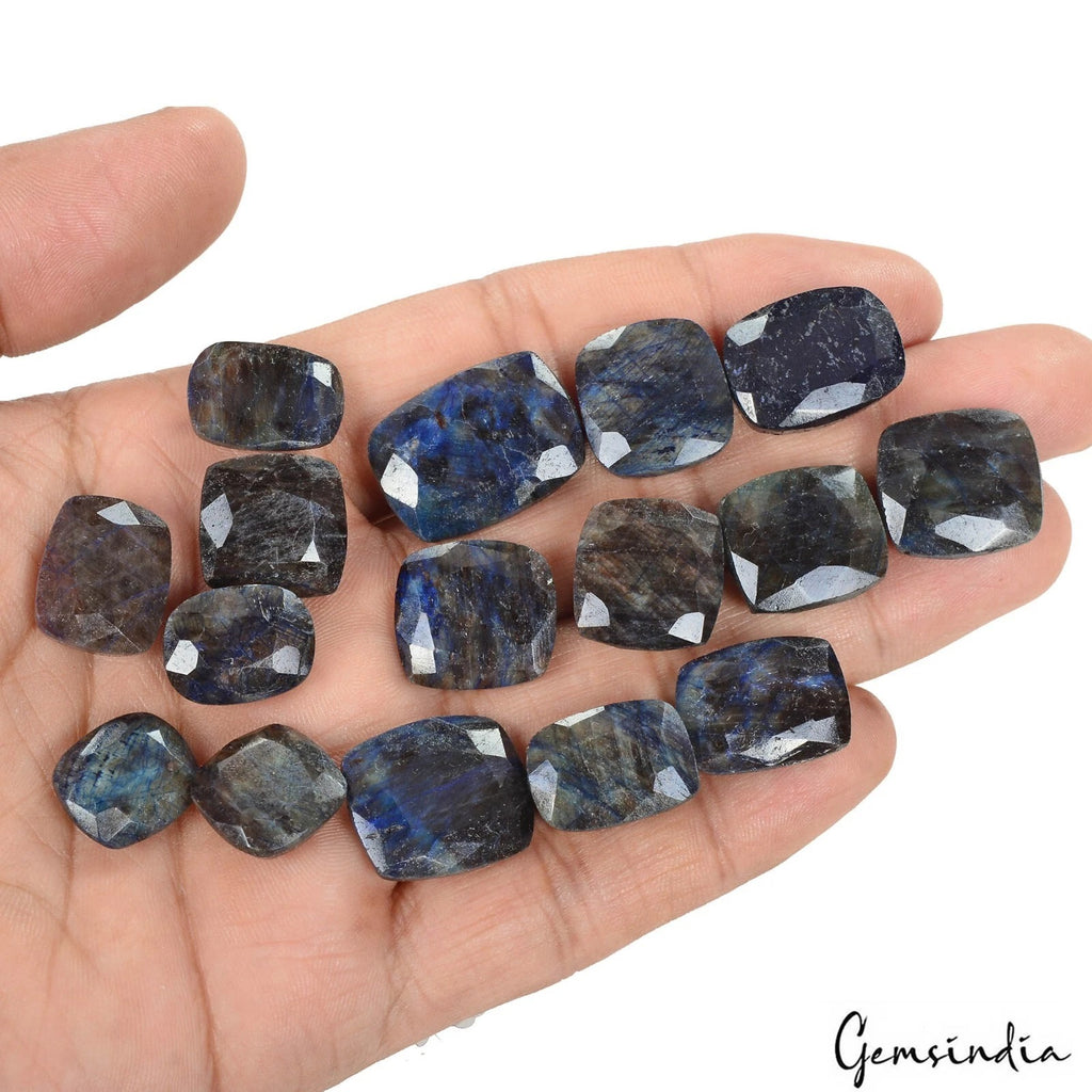 Blue Sapphire Lot, Loose Gemstone, Color Enhanced — 16 Pieces, 14mm to 22mm, 350 Ct, Madagascar
