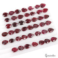 280.00 Ct Natural Red Ruby Pear Cut Faceted Loose Wholesale Gemstone Lot 44 Pcs