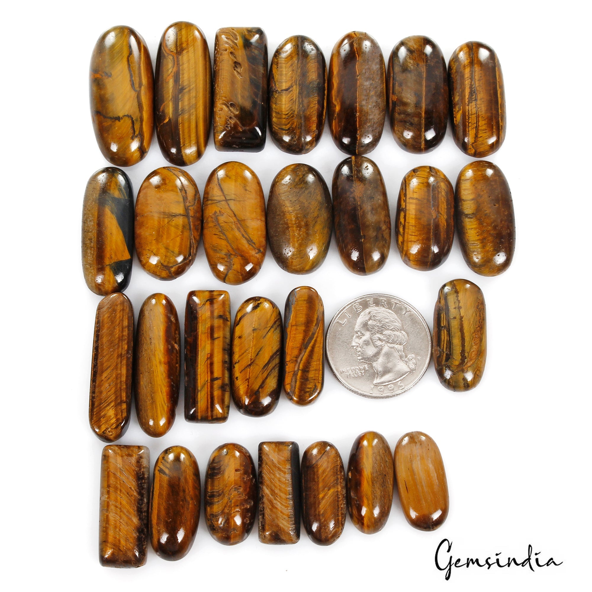 600 Ct Natural Brown Red Untreated Tiger Eye Cabochon Loose Wholesale Gems Lot