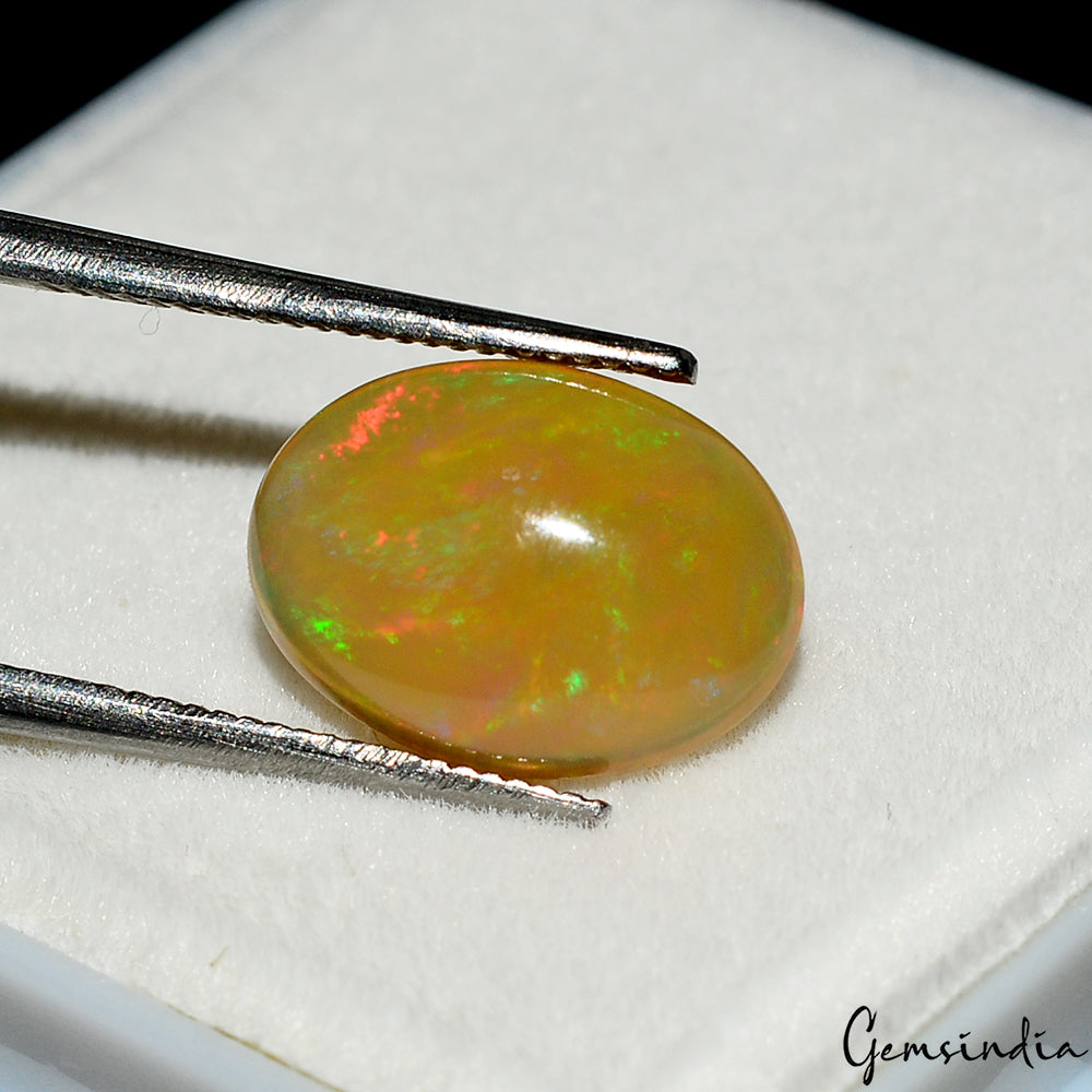 2.00Ct Hardy STRONG! Natural Huge Yellow&Rainbow Color Sparkling Opal Ethiopia