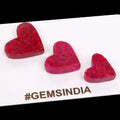 Certified 73.60 Ct/3 Pcs Natural Red Ruby Heart Cut Loose 16-20mm Gems For Jewel