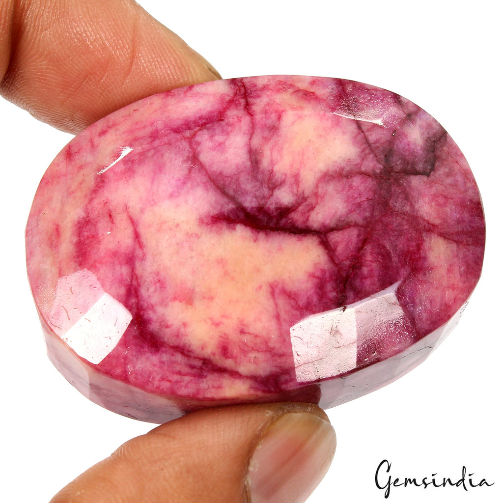 Huge 300 Cts Natural Red Beryl Bixbite Oval Cut Loose 49*36*18mm USA Gemstone