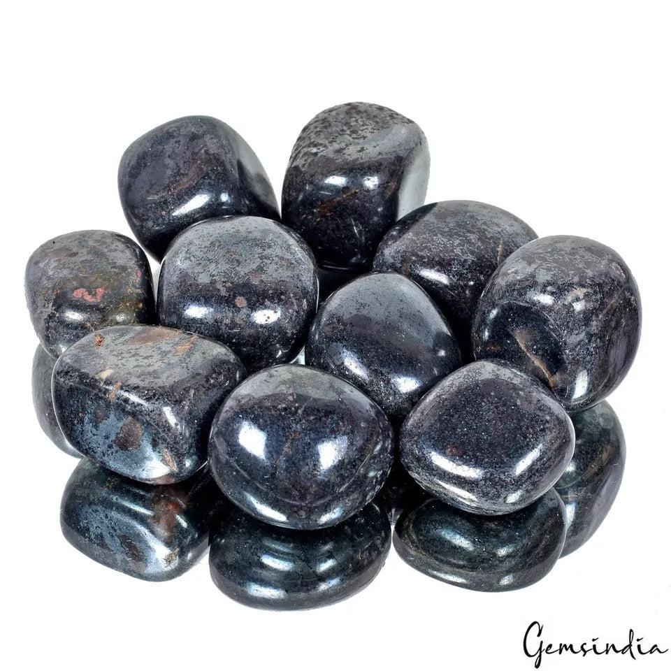 1500 Cts/10 Pcs Natural Untreated Gray Gun Metal Tumbled Cab Loose Wholesale Gem