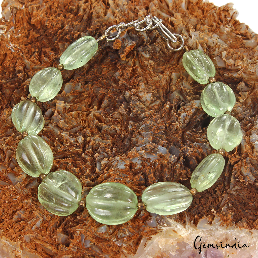 Fluorite Bracelet, Untreated — 12mm to 15mm, 87.60 Ct