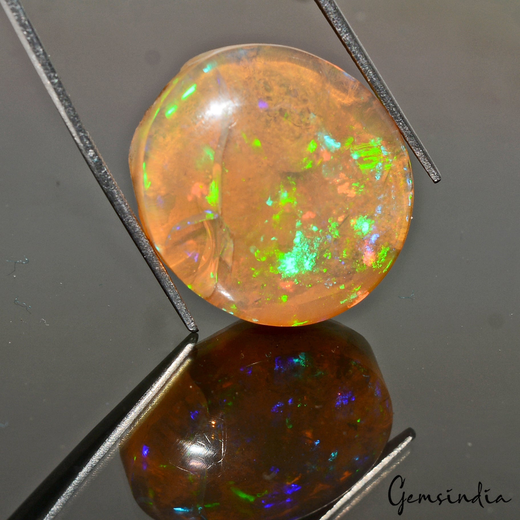 Certified 30.90 Ct AAA grade Natural Ethiopian loose Rainbow Shine opal Gemstone