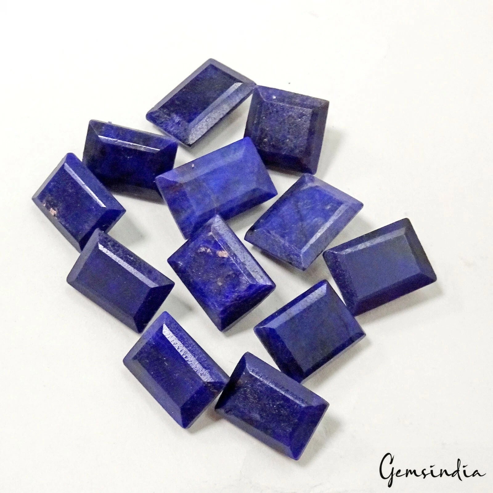 Blue Sapphire Lot, Loose Gemstone, Color Enhanced — 12 Pieces, 13mm to 17mm, 134.20 Ct