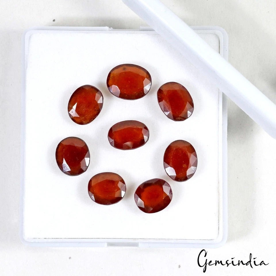 Natural 38.80 Ct Oval Cut Gomed/Garnet High Quality Hessonite Loose Gemstone Lot