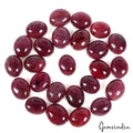 170 Cts/25 Pcs Natural African Dark Red Ruby Oval Cab Loose Gems Lot For Jewelry