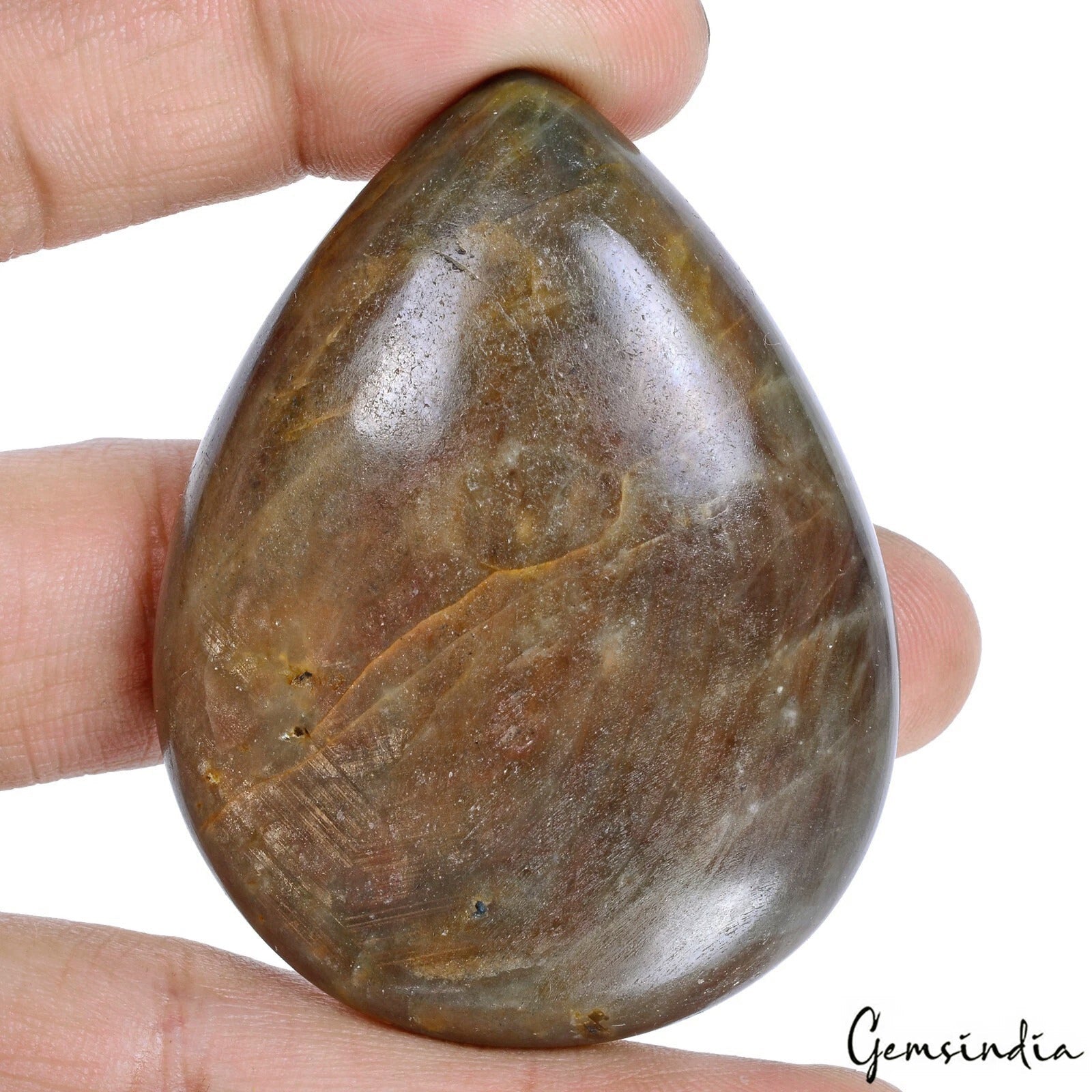 470 Cts Natural Untreated Brown Sapphire Pear Cab Huge Loose Earth Mind Huge Gem