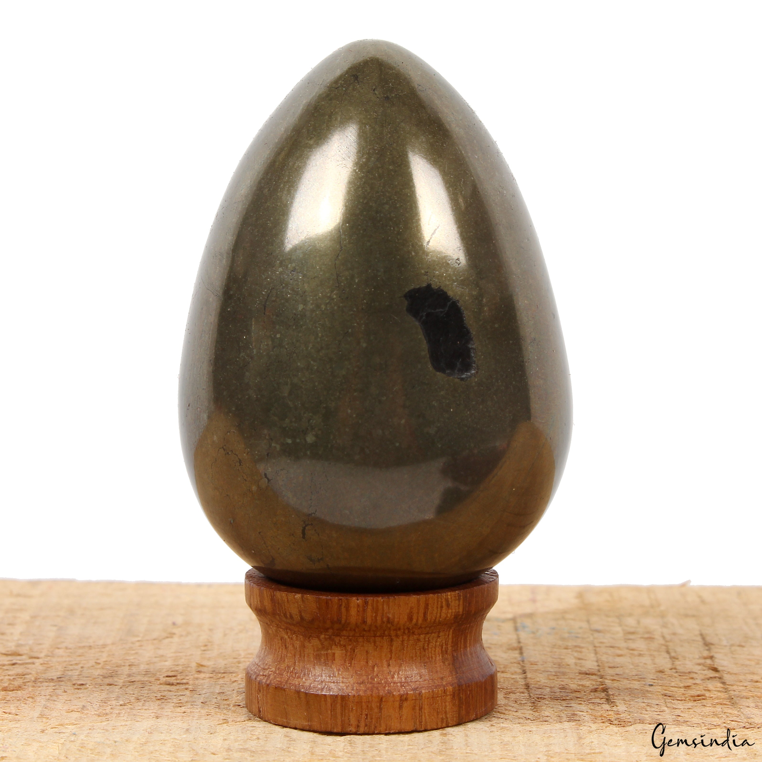 1150 Ct Natural Gold Pyrite Egg Shape Healing Crystal Mineral Gem For Meditation