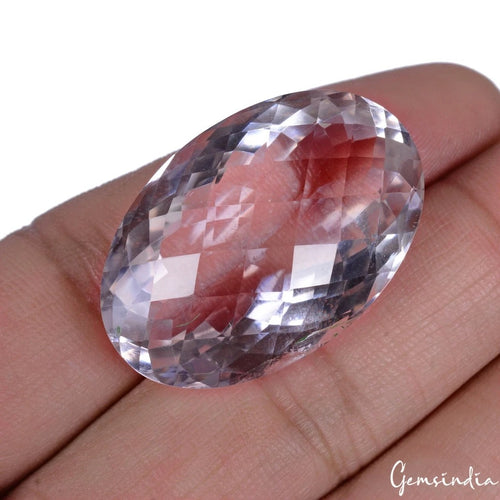 Amethyst Loose Gemstone, Untreated, Lavender — 33x22x14 mm, 60.65 Ct