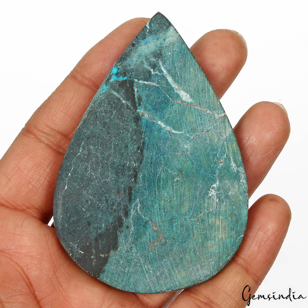 270 Ct Natural Blue Spiderweb USA Arizona Turquoise Pear Cab Loose Huge Gemstone