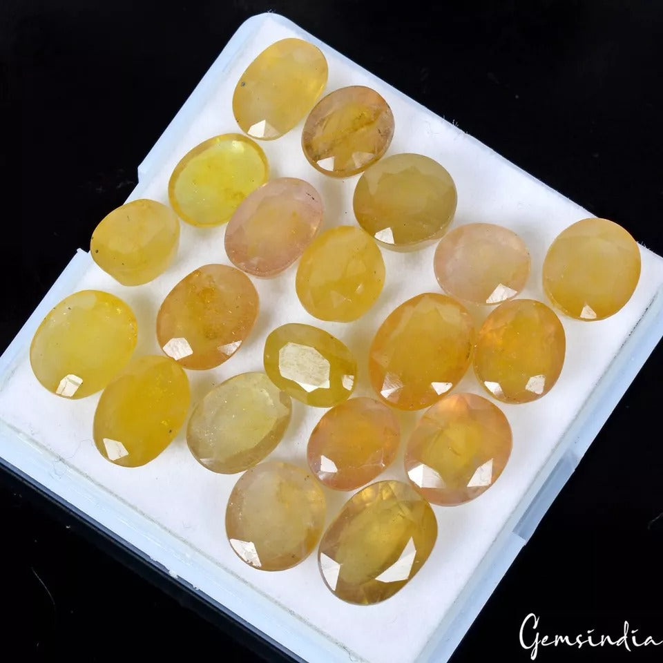 Certified 84.60 Ct Natural Yellow Sapphire (Pukhraj) Untreated Ceylon Gemstones