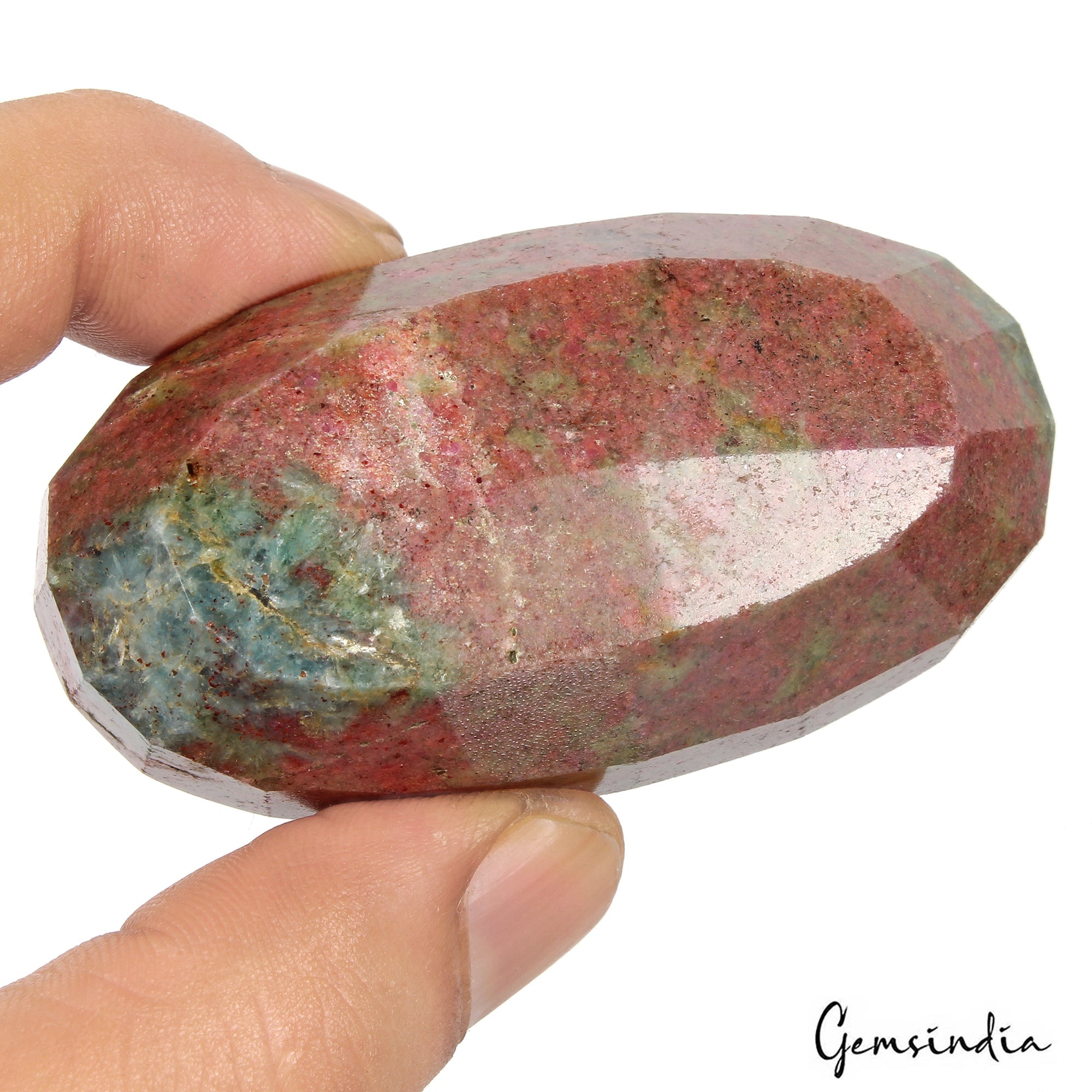 680 Ct Natural Untreated Ruby Fuchsite Oval Cut Faceted Earth Mined Loose Gems
