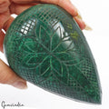 2680 Cts Natural Green Brazilian Emerald Pear Carving Earth Mined Loose Huge Gem