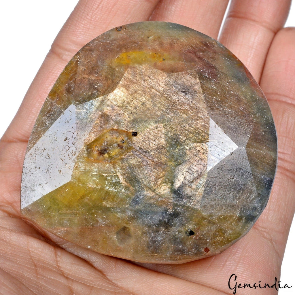 1080 Ct Natural Untreated Brown Sapphire Pear Faceted Earth Mined Huge Gemstone