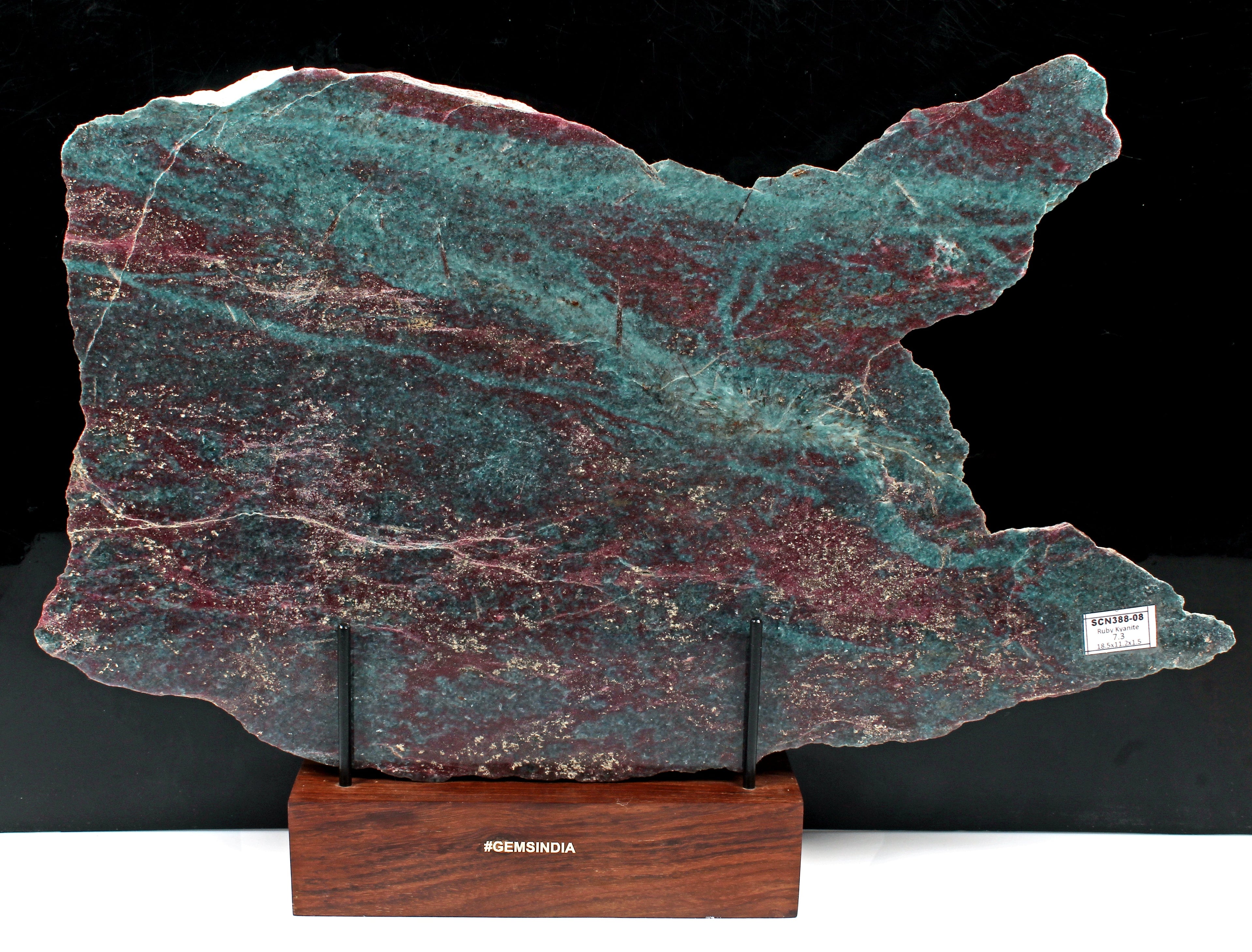 Natural Ruby Kyanite 7.3 kg 18.5x11" Extra Large Polished Crystal Slab Specimen