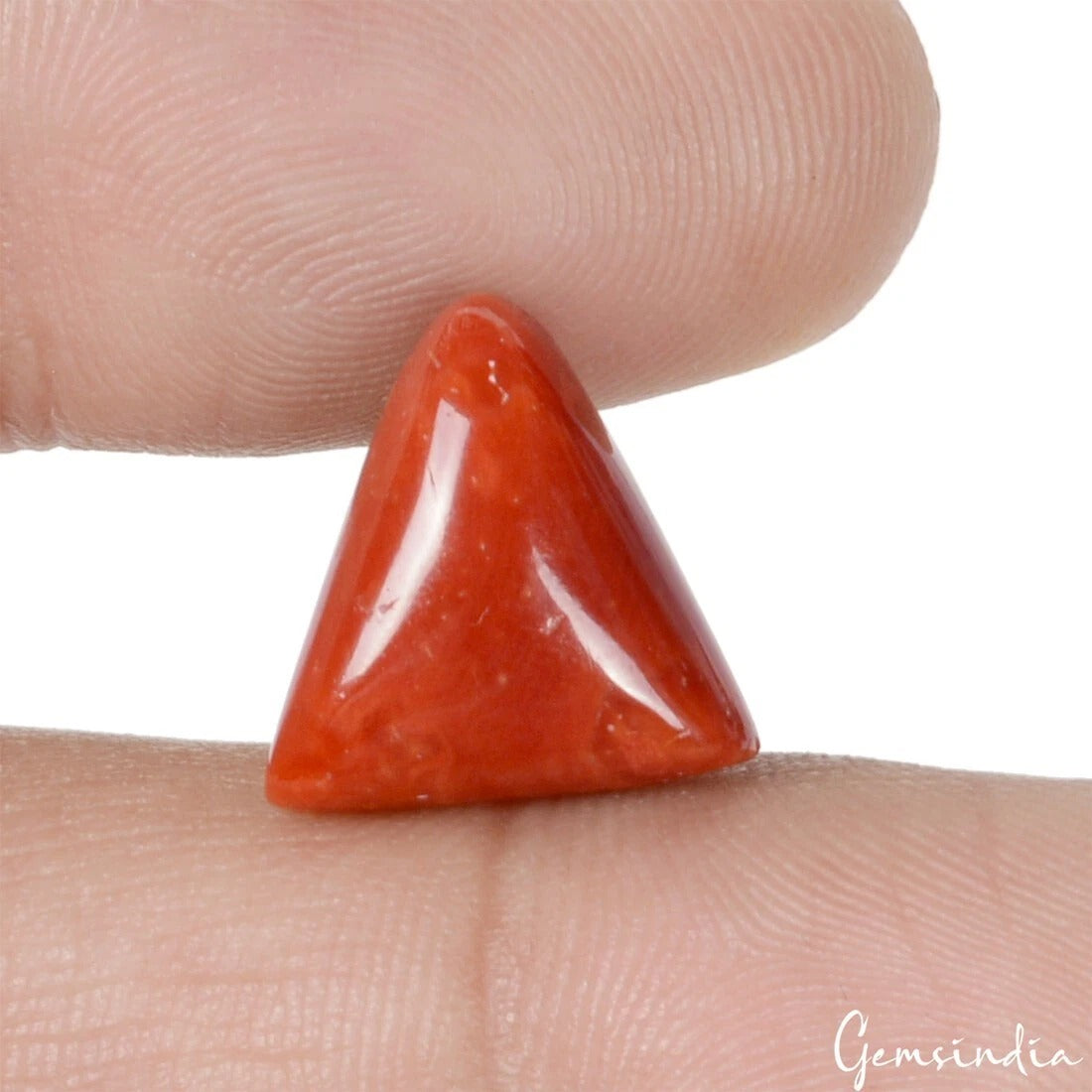 Coral Cabochon, Orange — 13x13x7 mm, 8.00 Ct
