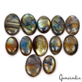 280 Ct Natural Multi Shine Labradorite Oval Cab 22mm-28mm Loose Gems For Jewelry