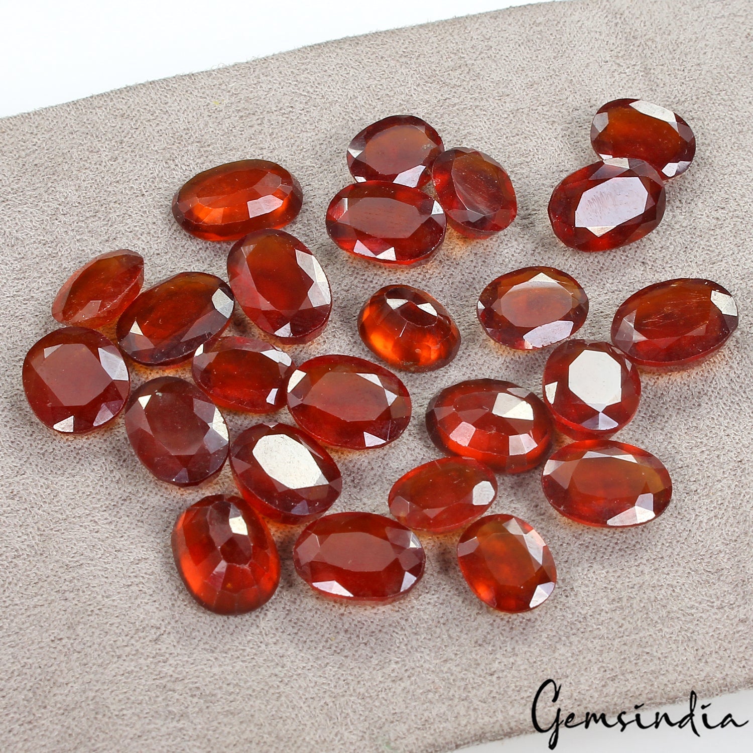 Hessonite Garnet Oval Faceted~105 Ct Wholesale 9-12mm Natural Gemstones Lot~ 25P
