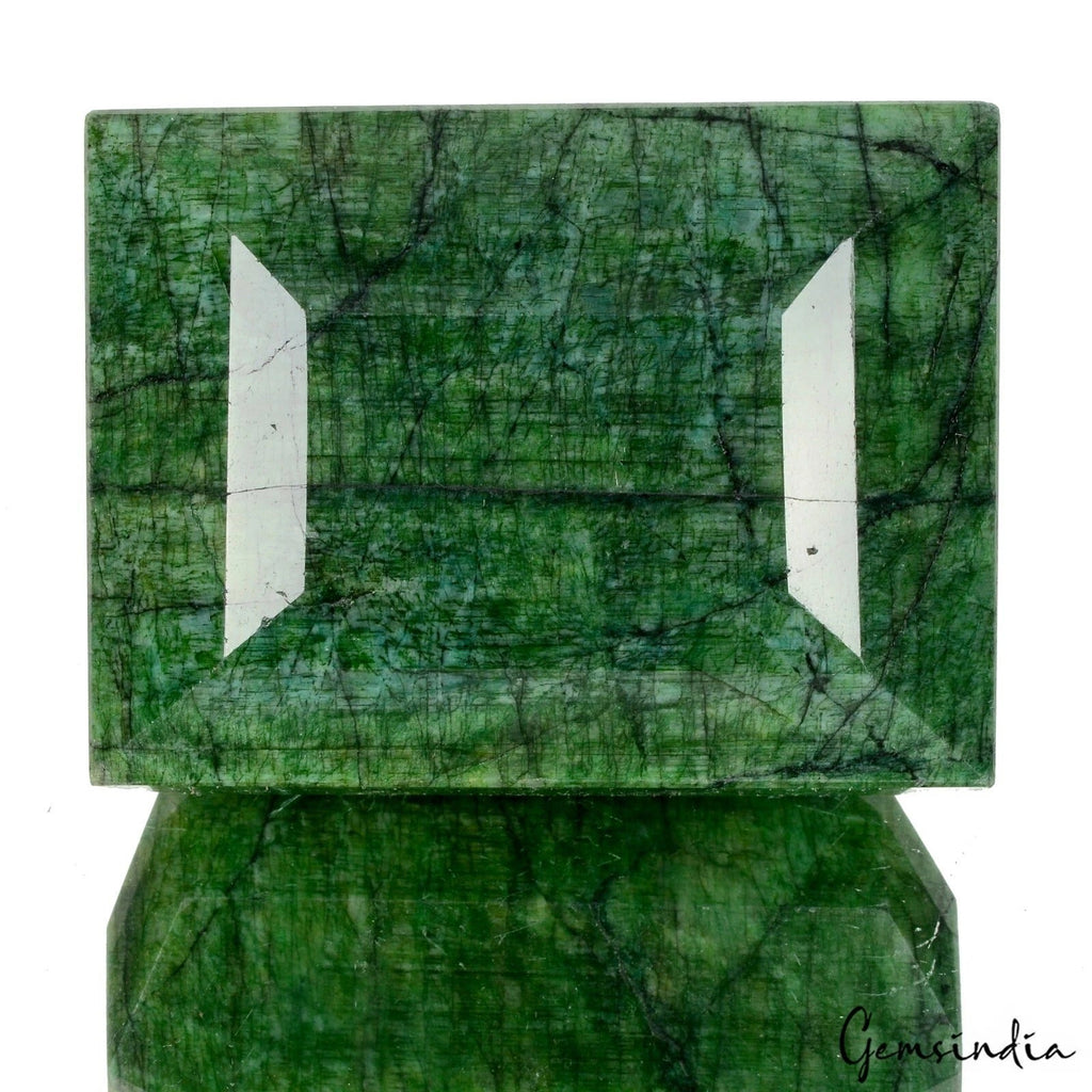 3040 Cts Natural Green Emerald Huge Rectangular Cut Loose Earth mined Gemstone