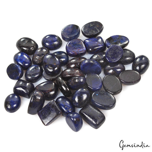 African Blue Sapphire Cabochon, Color Enhanced — 9mm to 12mm, 220.00 Ct, Africa