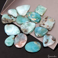 153 Ct Natural Sky Blue Larimar Dominican Republic Mix Cab Loose Gemstone~14 Pcs