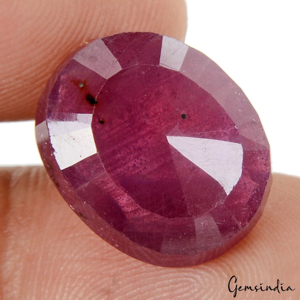 Ruby Loose Gemstone, Heated, Red — 17x14x6 mm, 17.00 Ct, Mozambique