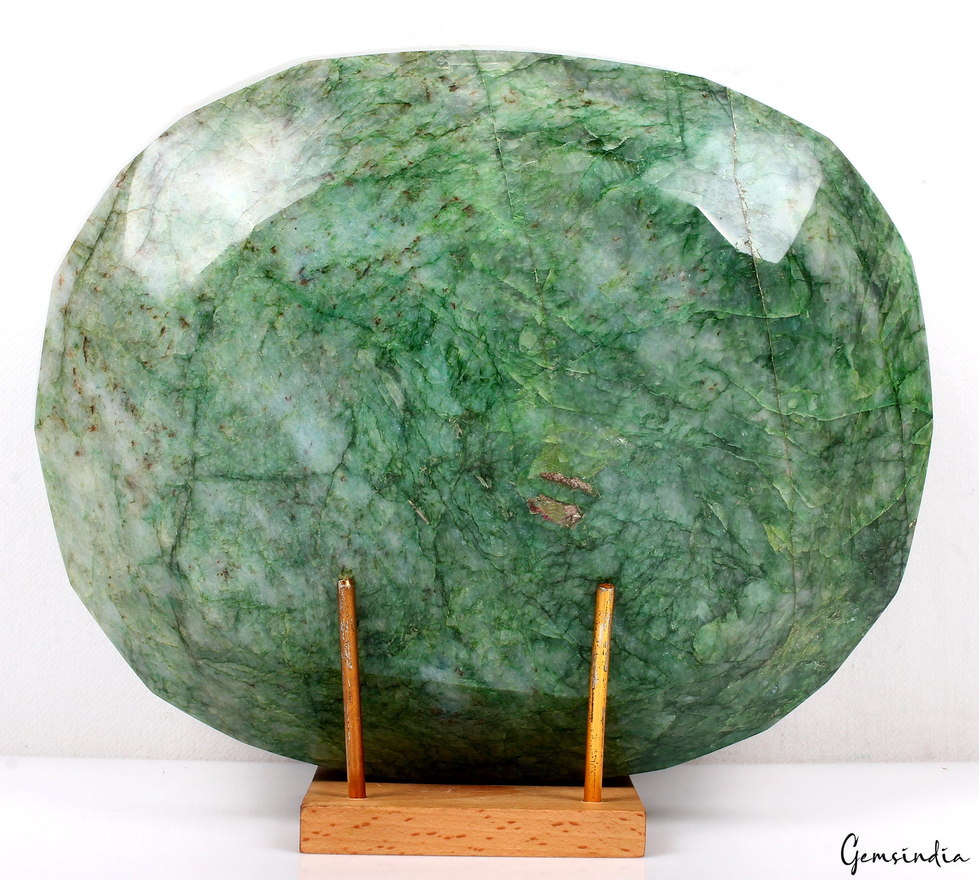 Large Natural Green Emerald 4.7 kilo Oval Cut Faceted Earth Mined Huge Gemstone