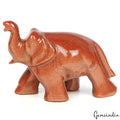 320 Ct Handmade Natural Brown Sunstone Baby Elephant Statue Sculpture ~1.6" tall