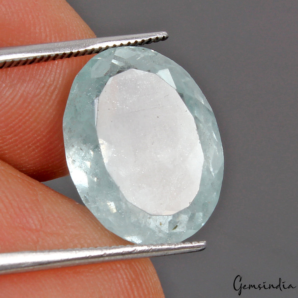 14 Ct Natural AAA Untreated Nice Blue Aquamarine Oval Cut Loose Jewelry Gemstone