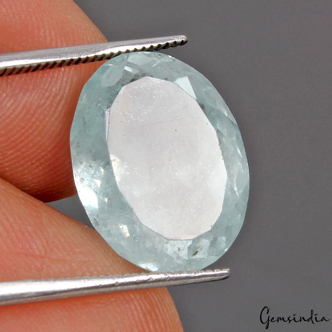 14 Ct Natural AAA Untreated Nice Blue Aquamarine Oval Cut Loose Jewelry Gemstone