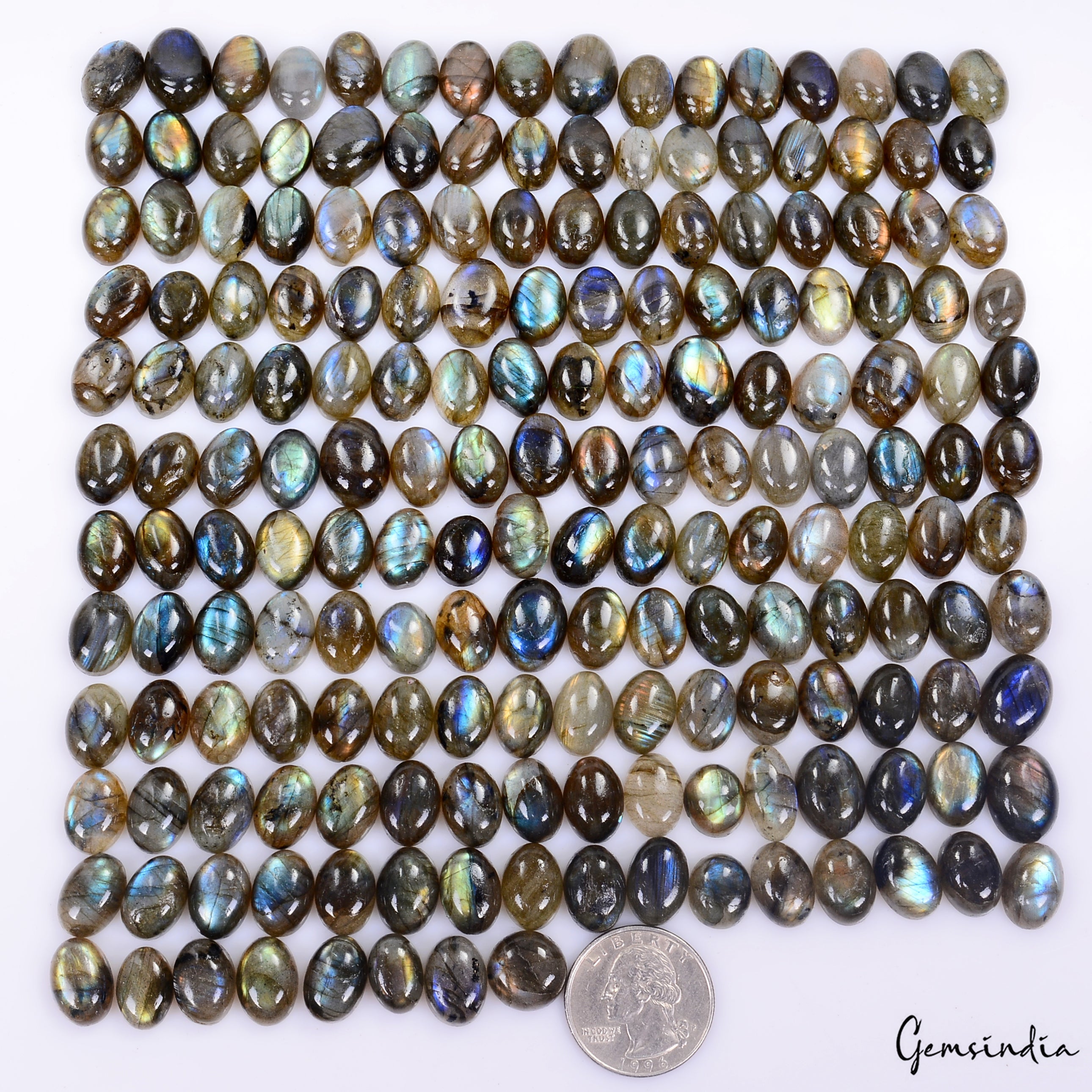 1200 Ct Natural Multi Labradorite Oval Shape Cabochon Loose Gems Wholesale Lot
